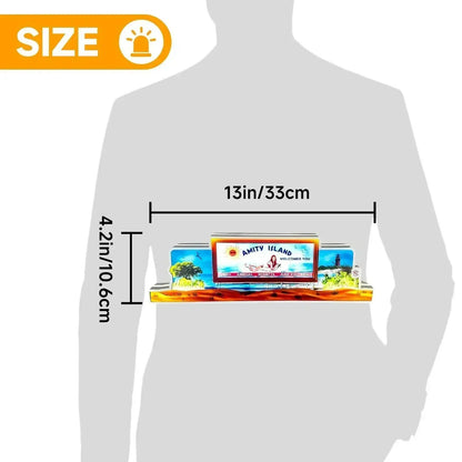 New Arrival exclusive Jaws Pinball Topper Amity Island 3D printed lightbox , Dimmable, and USB powered FYLZGO Signs