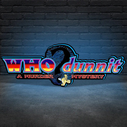 Who Dunnit Pinball Topper,  For Bally Pinball Mahine, Pinball Topper for Game Room Decor Man's Cave FYLZGO Signs