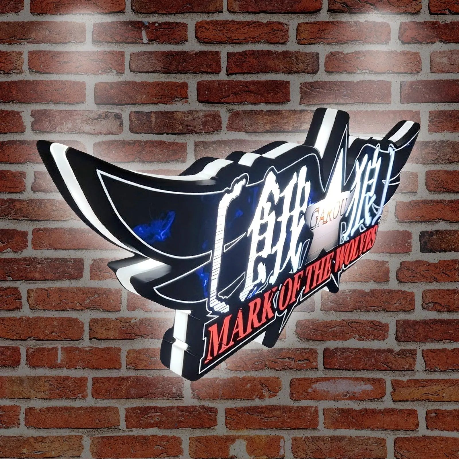 Mark of the Wolves 3D Printed LED Lightbox for Gaming Room Decor FYLZGO Signs