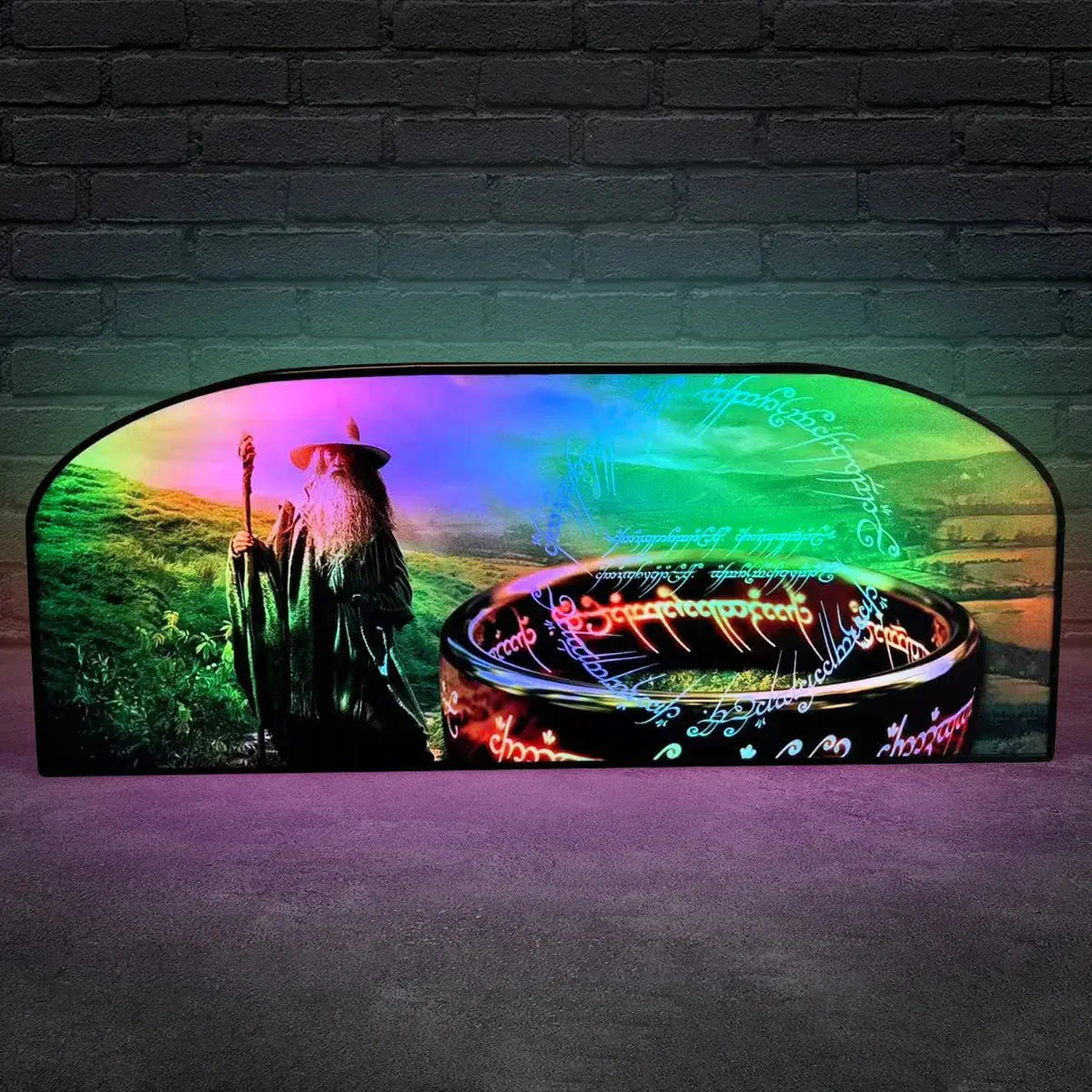 Lord Of The Rings Pinball Topper 3D Printed LED Led Lightbox, LOTR Lightbox, Perfect for Game Room or Pinball Machine FYLZGO Signs