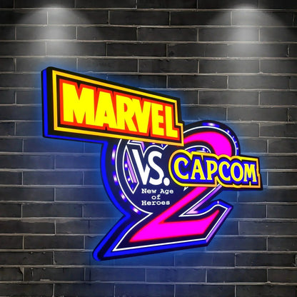🎁 Marvel V Capcom 2 LED Lightbox, Perfect for Game Room & Arcade Topper, 5V (100% off) FYLZGO Signs
