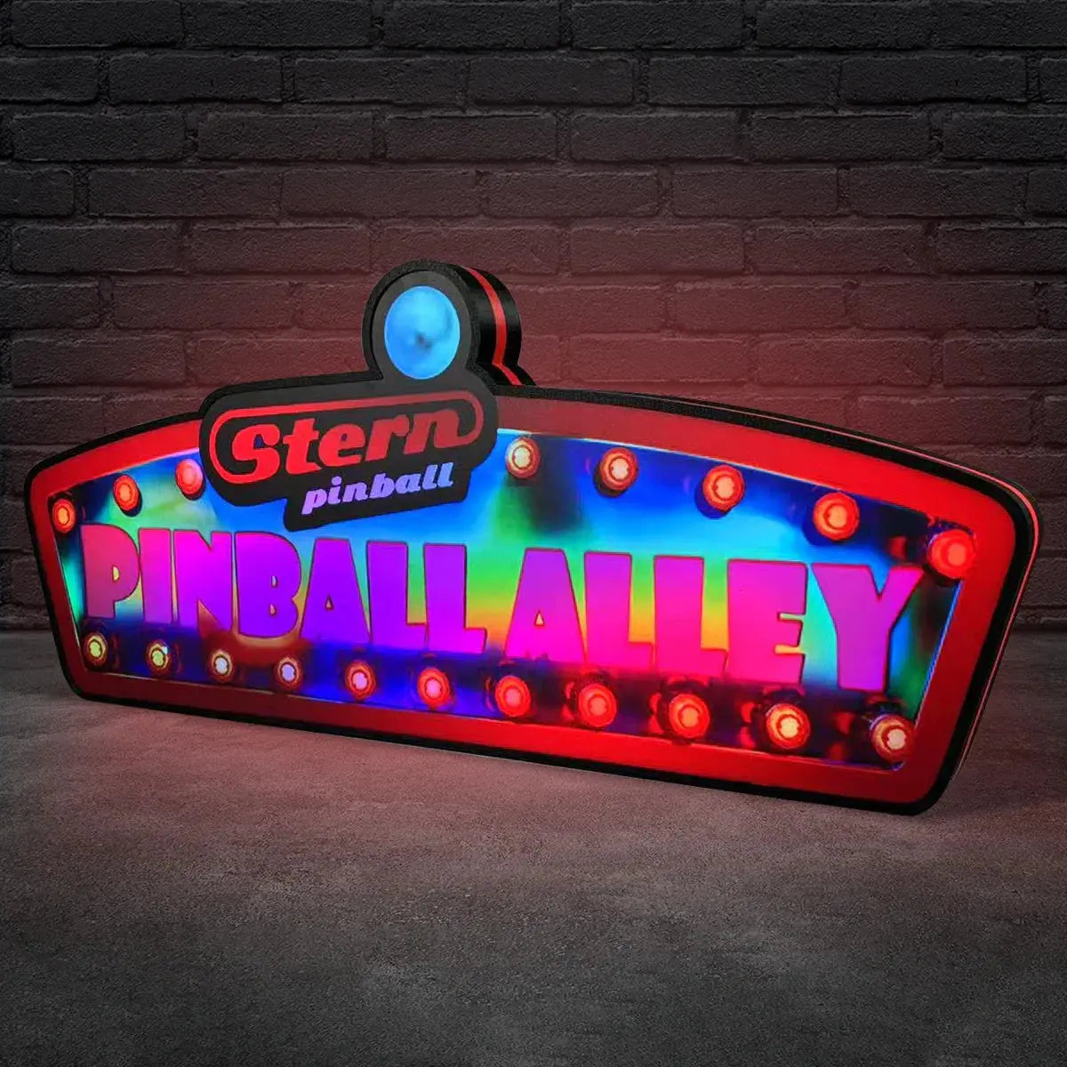 Stern Pinball Alley Pinball Topper LED Lightbox, 3D Printed Lightbox Rock Your Game FYLZGO Signs