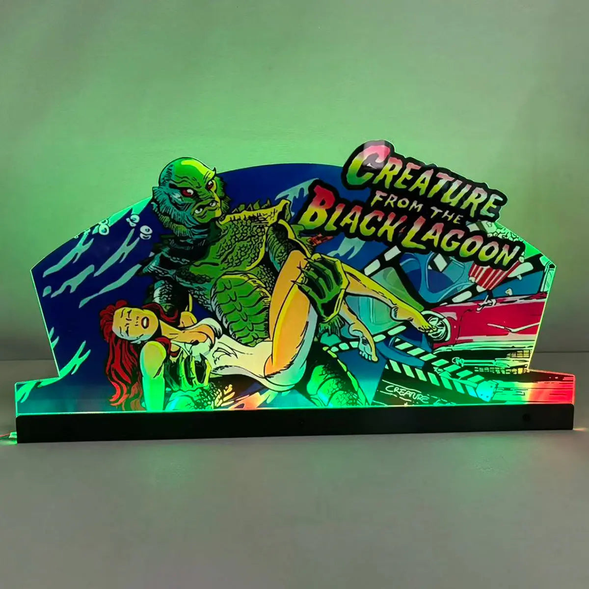 Creature from the black lagoon Topper Pinball Topper 3D Acrylic LED Topper, For Bally Pinball Machine FYLZGO Signs
