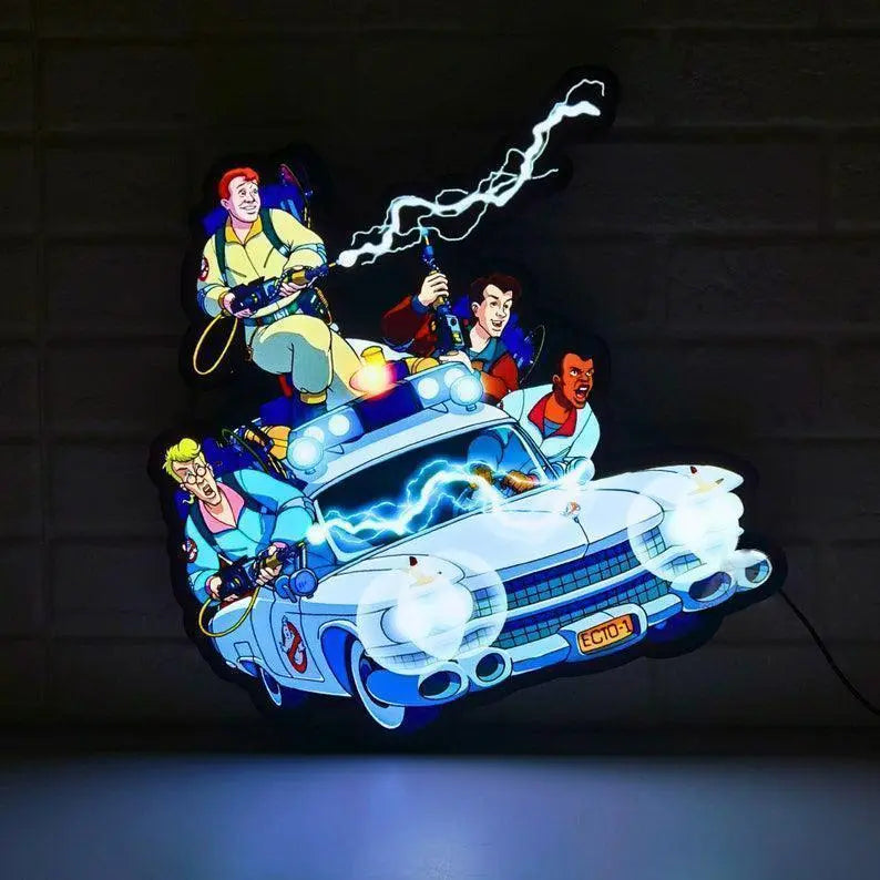 Ghostbusters ECTO-1 Lightbox, USB Powered with Dimming Control, Perfect Decor with your ECTO-1 mobile or Ecto-1 FYLZGO Signs
