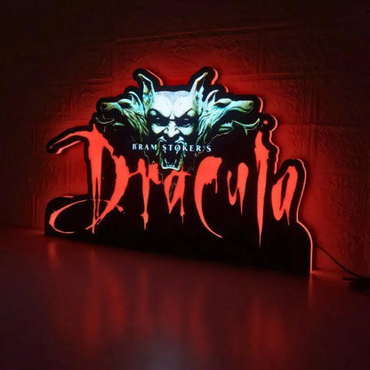 Dracula Bram Stoker's Pinball Topper, 3D Printed housing with RED Halo effects, LED, Dimmable, and USB powered FYLZGO Signs