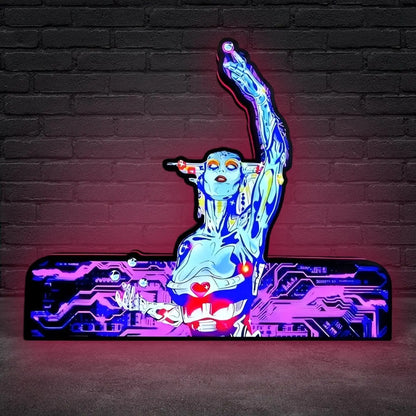 Bride of PinBot Pinball Topper Lightbox for bride of pinbot pinball fans, with LED Radiator USB Powered Dimmable FYLZGO Signs