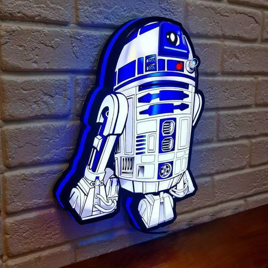 R2D2 Star Wars LED Lightbox, Made by 3D Printer, USB Powered and Full Dimmable, Star Wars Gifts for Woman and Man FYLZGO Signs