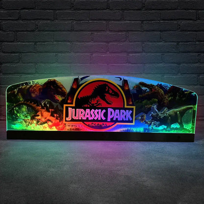 Jurassic Park Stern Pinball Topper 3D Acrylic LED Topper, For Stern Pinball Machine, Pinball Topper FYLZGO Signs