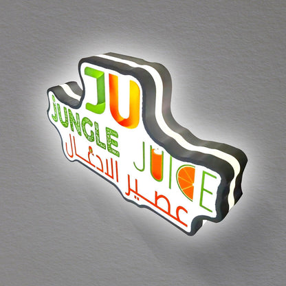 Custom Business Coffee Jungle Juice Logo LED Nightlight 3D Print Desktop Room Lightbox FYLZGO Signs