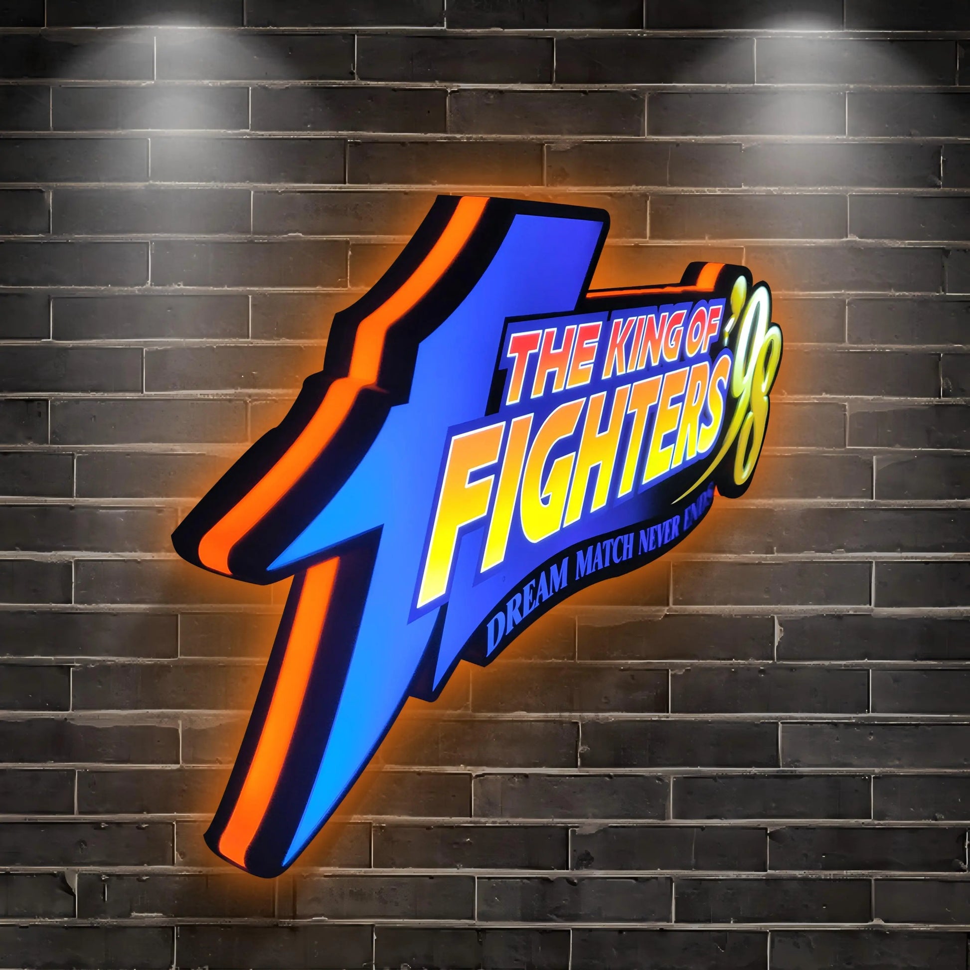 Dream Match Never Ends 3D Printed LED Lightbox for Gaming Room Decor FYLZGO Signs
