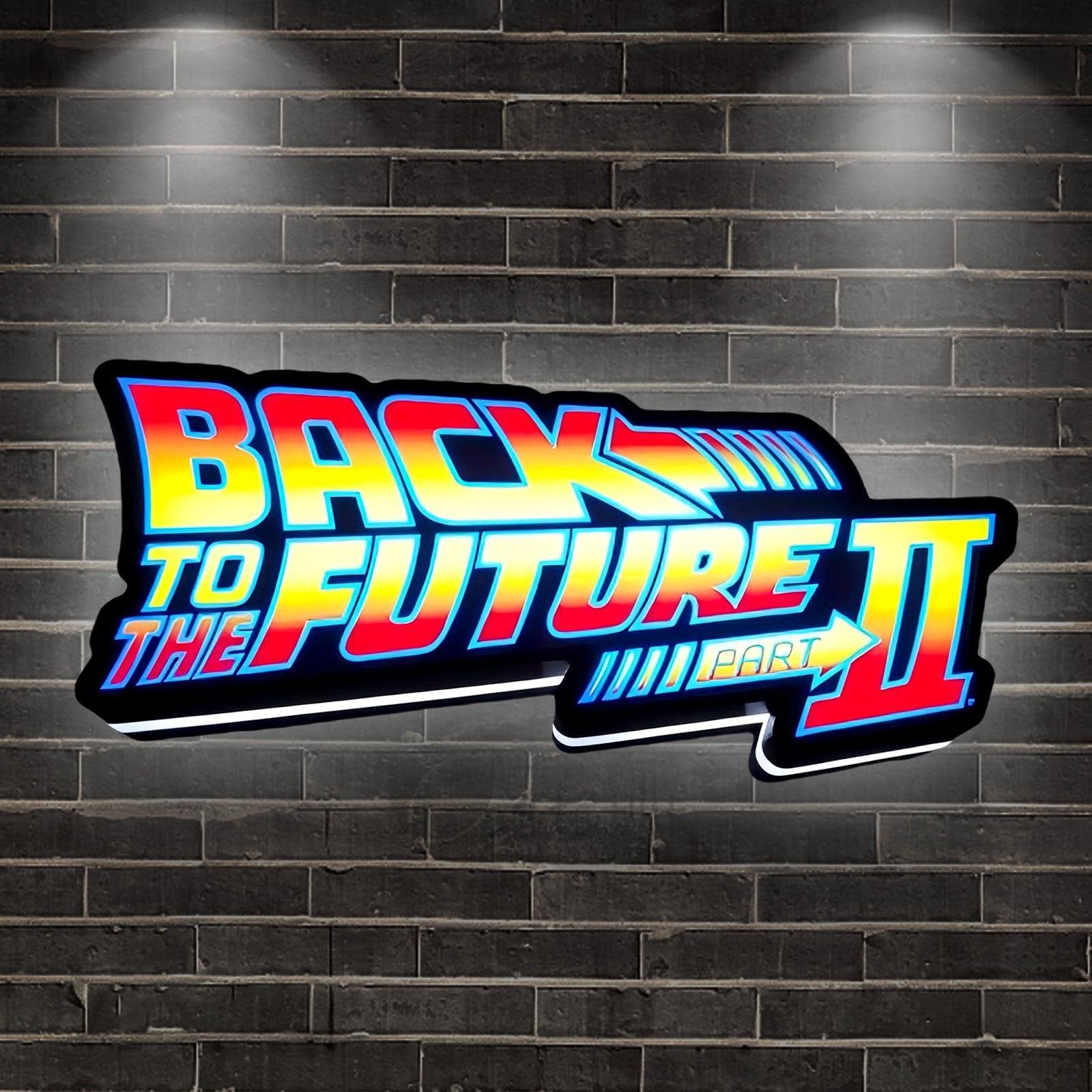 Back To The Future Logo LED Lightbox 3D Print Decortion Night Lights Illuminated Gaming Room FYLZGO Signs