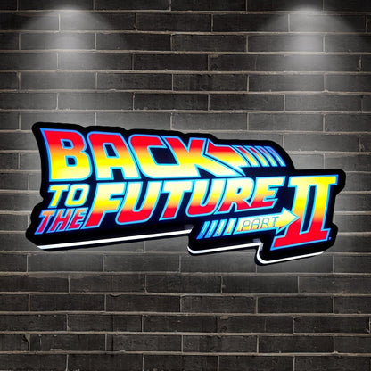 Back To The Future Logo LED Lightbox 3D Print Decortion Night Lights Illuminated Gaming Room FYLZGO Signs