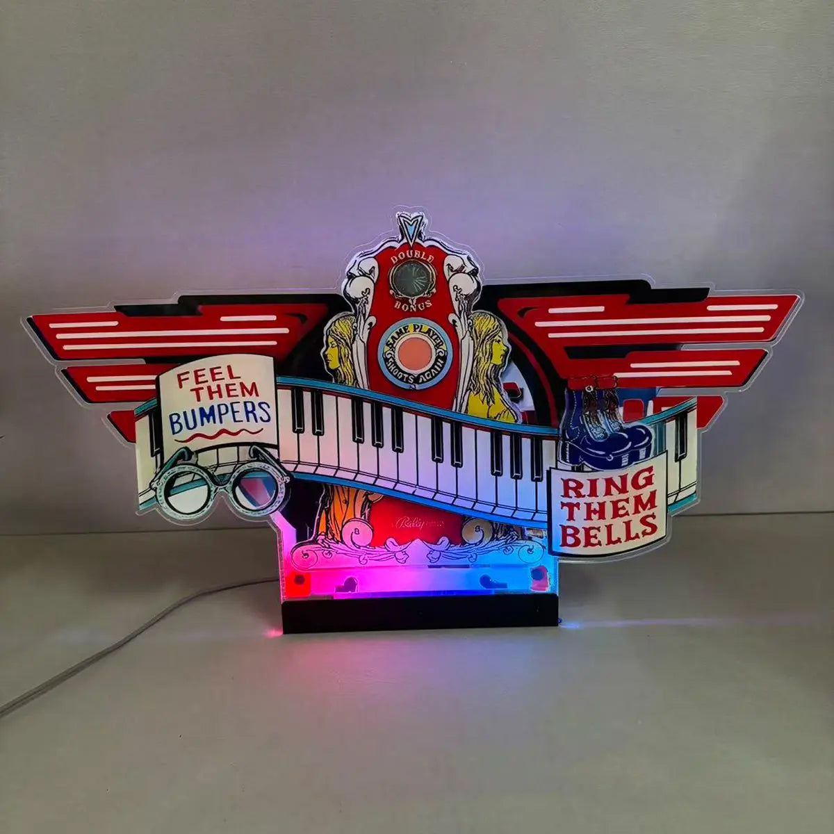 Captain Fantastic Topper 3D Acrylic LED Topper, For Bally Pinball Mahine, Pinball Topper FYLZGO Signs