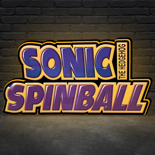 Sonic Pinball Topper Lightbox for Sega Pinball Machine, Arcade Gaming Light box for Man's Cave FYLZGO Signs