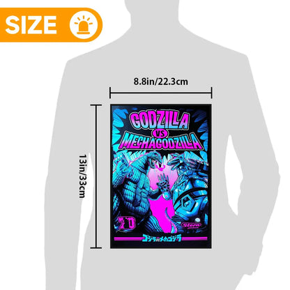 Godzilla Movie Poster LED Light Box (LED Light Box), Godzilla 3D Lightbox FYLZGO Signs