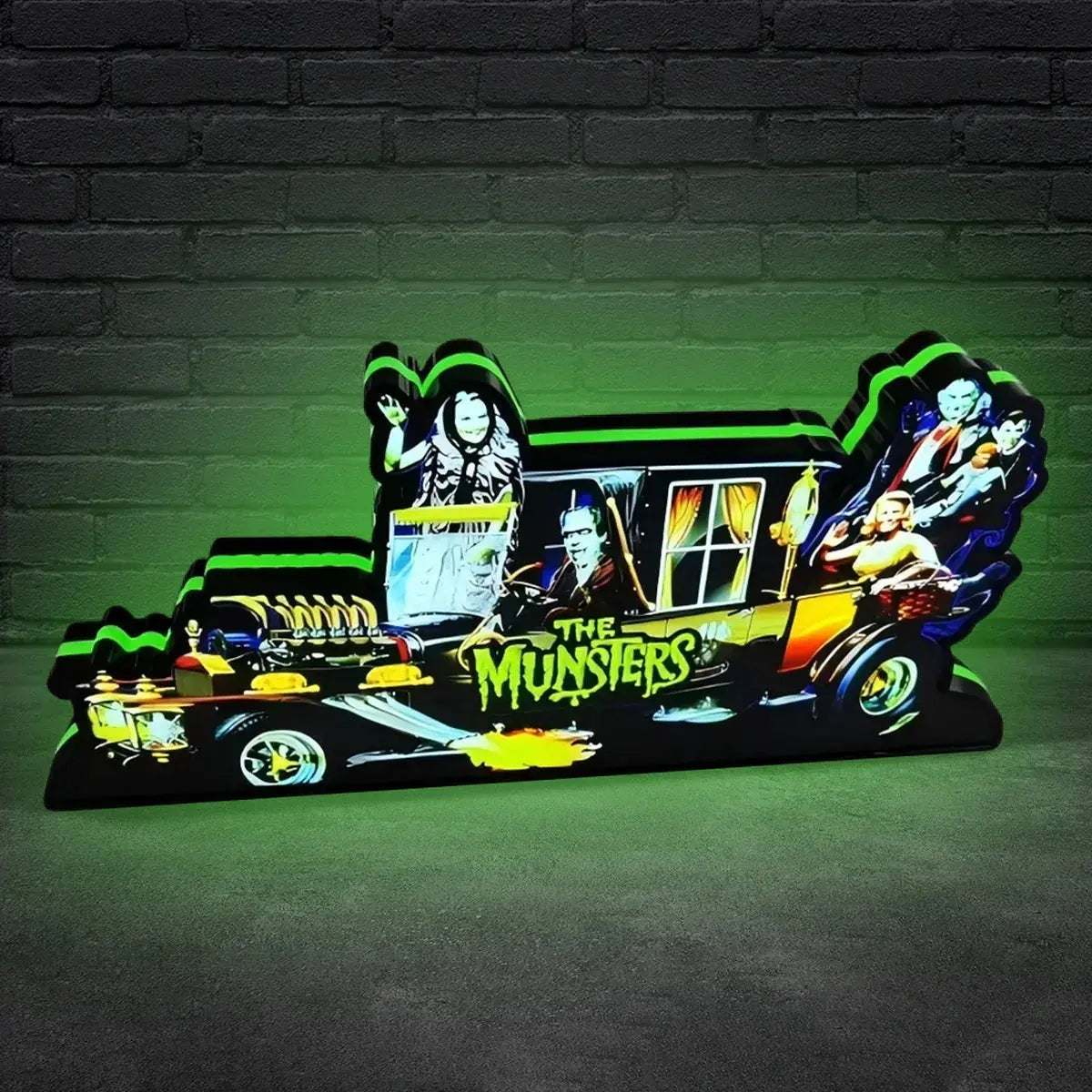 The Munsters Pinball Topper LED Light Box, for Stern Pinball Mahince, Game Room Decor, Classic Spooky Trinket for Your Game, TV Enthusiasts FYLZGO Signs