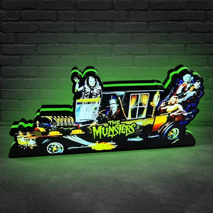 The Munsters Pinball Topper LED Light Box, for Stern Pinball Mahince, Game Room Decor, Classic Spooky Trinket for Your Game, TV Enthusiasts FYLZGO Signs