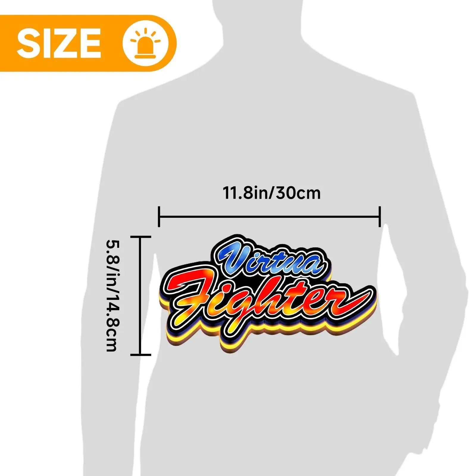 VF Virtua Fighter 3D Printed LED Lightbox Game Lightbox FYLZGO Signs