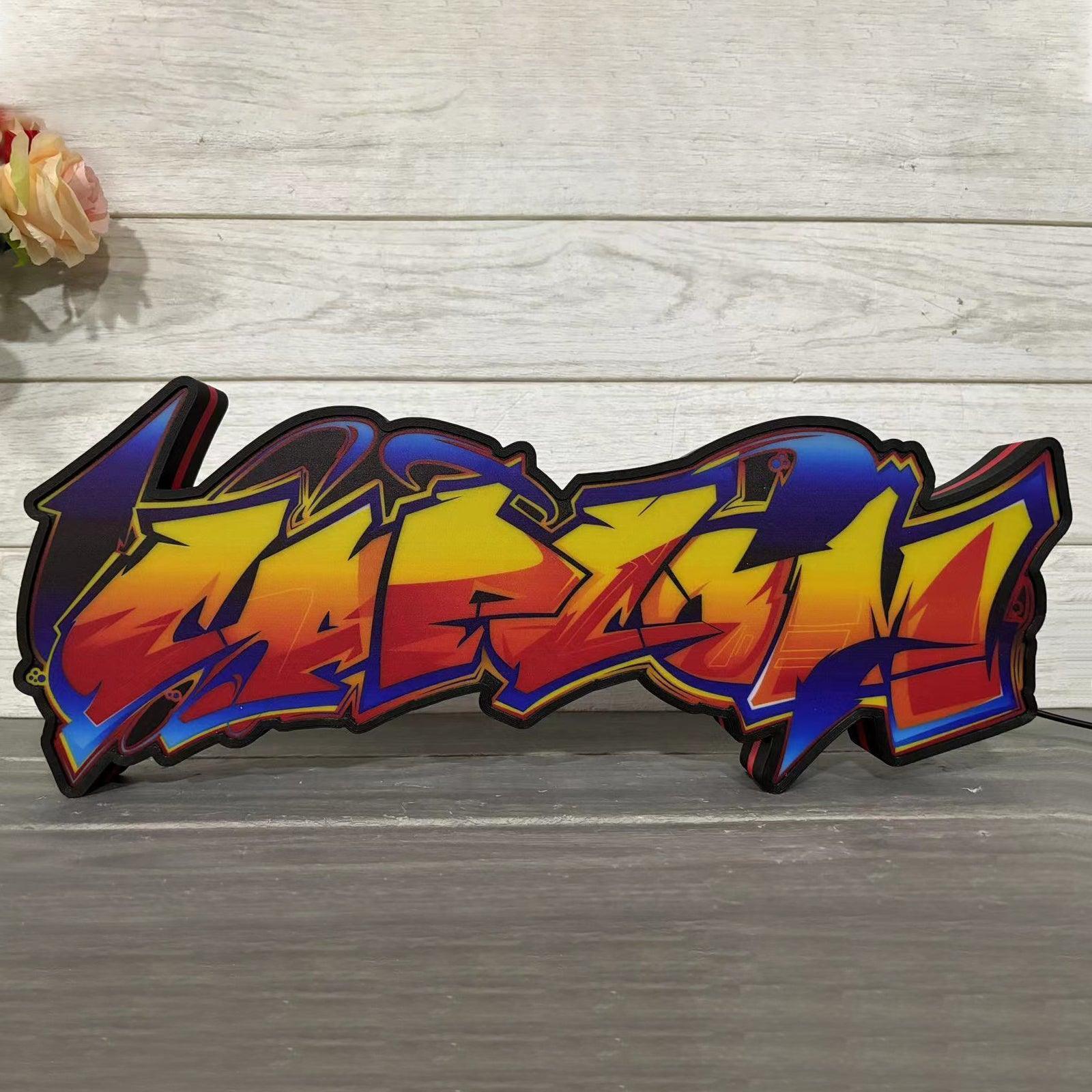 Cap Graffiti Light Sings Club Game Lightbox 3D Printed LED Lightbox FYLZGO Signs