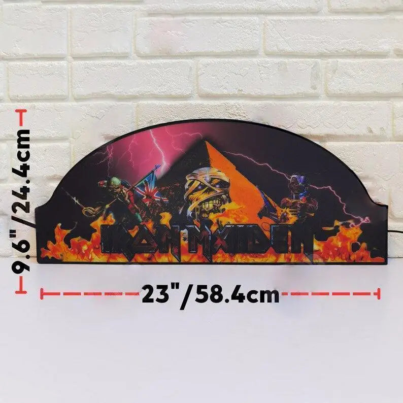 Iron Maiden Pinball Topper, LED Pinball Topper with Dimming Function and USB powered, Design for Stern Iron Maiden Pinball FYLZGO Signs