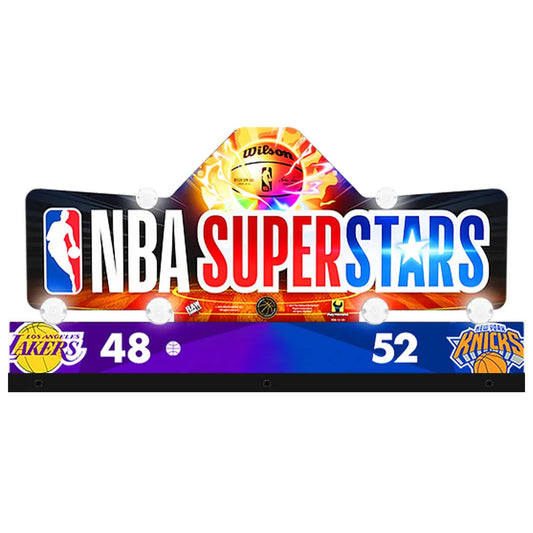 NBA Superstars Arcade Topper 3D Acrylic LED Topper, For Arcade Game Art Repro Game Machine, Arcade Topper FYLZGO Signs