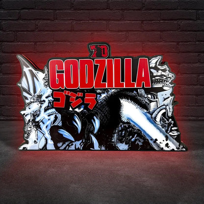 Godzilla 70th Anniversary Pinball Topper 3D Printed LED Lightbox, Arcade Game Led Lightbox, Pinball Arcade Decor FYLZGO Signs