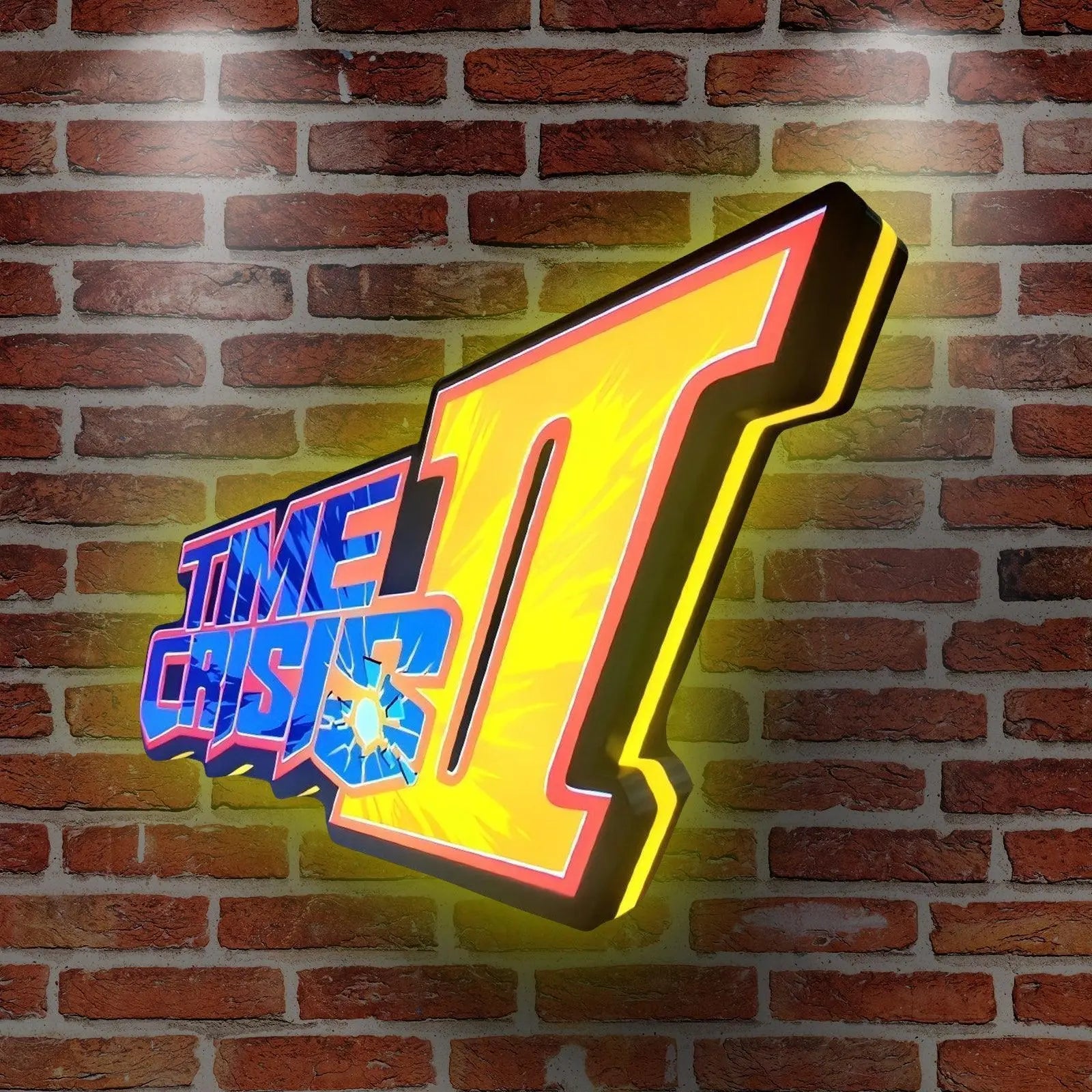 Crisis II 3D Printed LED Lightbox for Gaming Room Decor FYLZGO Signs