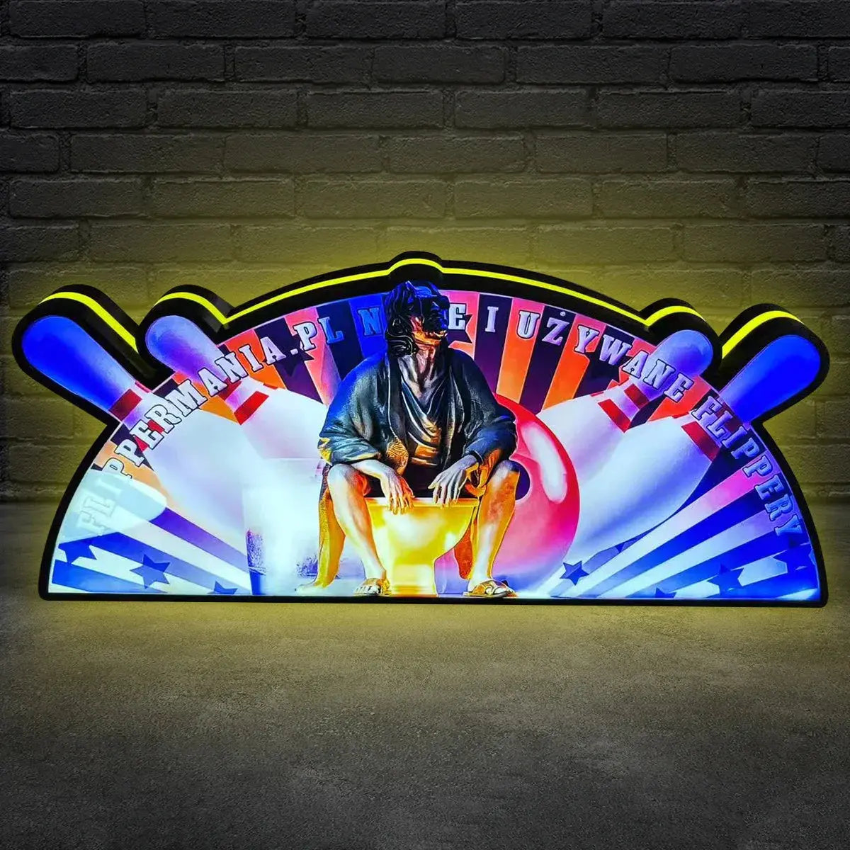 The Big Lebowski Pinball Topper Led lightbox for Pinball Machine, 3D Printed Lightbox USB Powered & Full Dimmable FYLZGO Signs