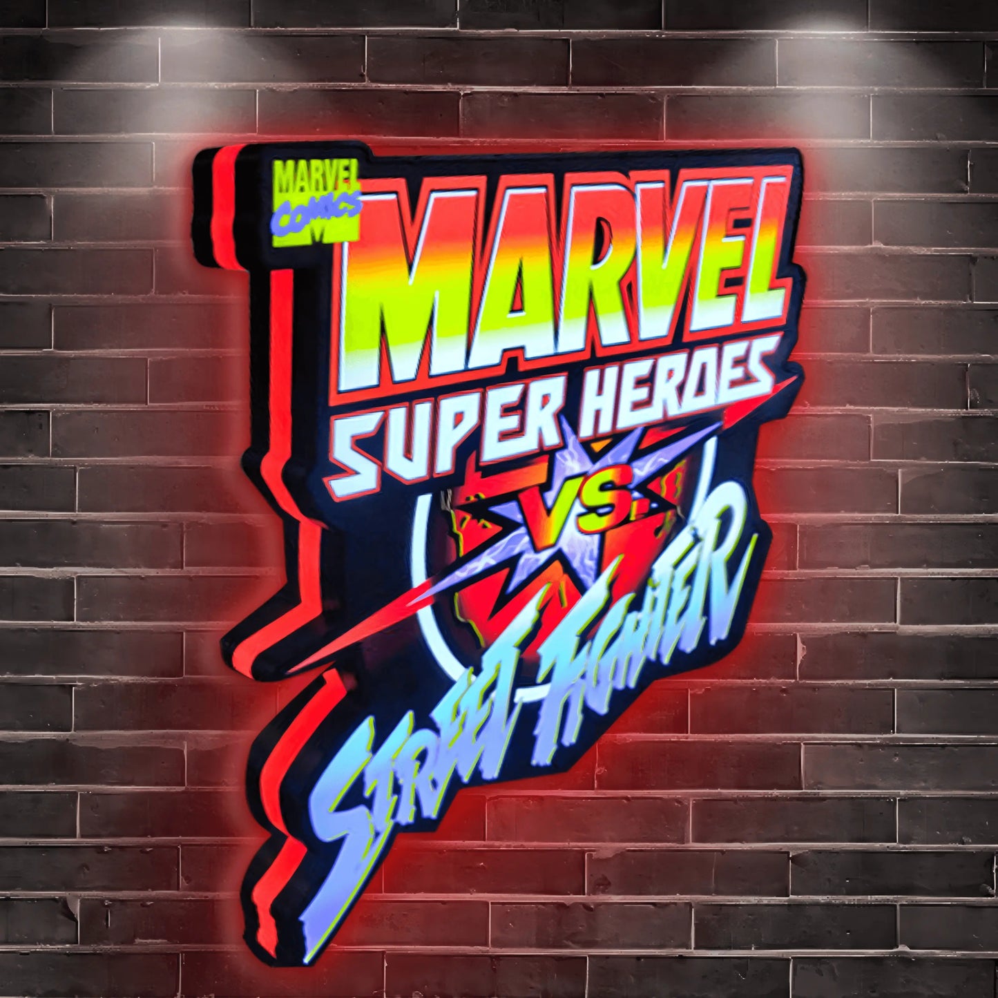 MSH V SF 3D Printed LED Lightbox for Gaming Room Decor FYLZGO Signs