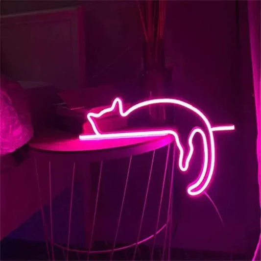 Lazy Cat Neon Signs LED Sign Club