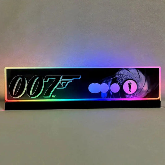 007 James Bond Pinball Acrylic LED Topper, for Pinball Machine, Pinball Topper FYLZGO Signs