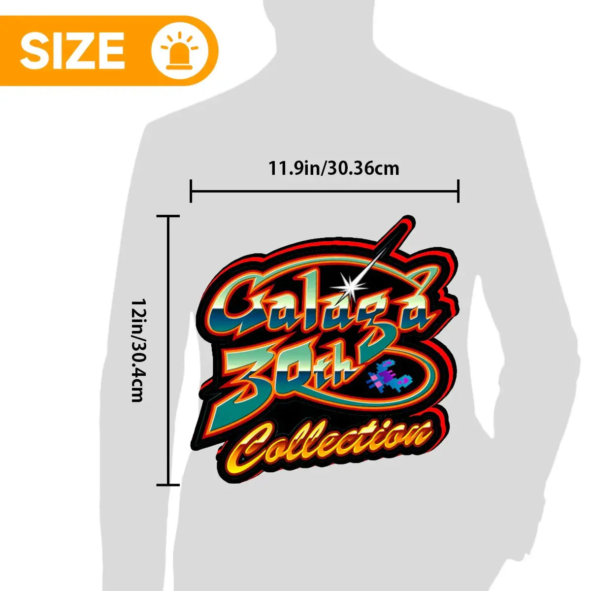 Galaxian Logo 3D Printed LED Lightbox for Gaming Room Decor, Galaga Classic Arcade Gaming Lightbox FYLZGO Signs