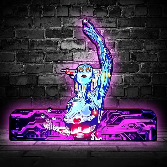 Bride of PinBot Pinball Topper Lightbox for bride of pinbot pinball fans, with LED Radiator USB Powered Dimmable FYLZGO Signs