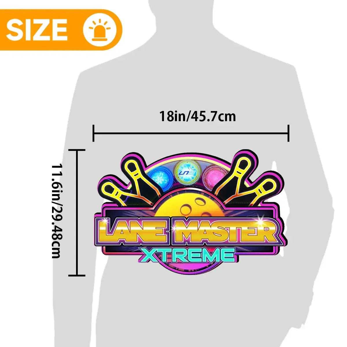 Lane Master Topper 3D Pinted Lightbox for Bowling Arcade Game Machine, Bowling Arcade Game machine Topper FYLZGO Signs