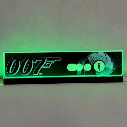 007 James Bond Pinball Acrylic LED Topper, for Pinball Machine, Pinball Topper FYLZGO Signs