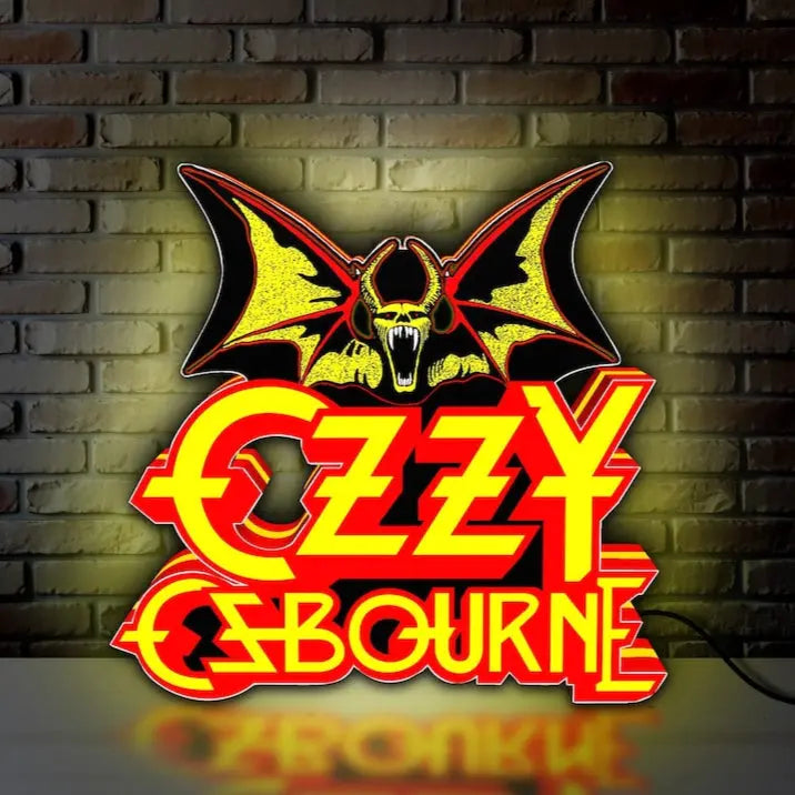 Ozzy Osbourne – Lightbox 3D LED – The Prince of Darkness, Illuminated FYLZGO Signs