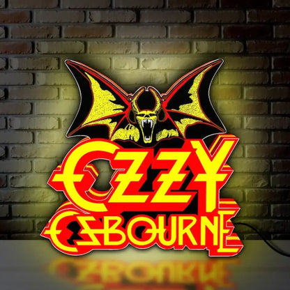 Ozzy Osbourne – Lightbox 3D LED – The Prince of Darkness, Illuminated FYLZGO Signs