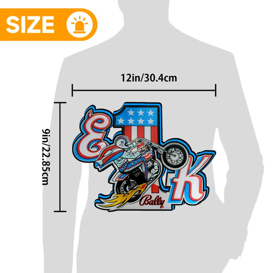 Evel Knievel Pinball Topper 3D Printed Lightbox Powered by USB Band Dimm Man's Cave FYLZGO Signs