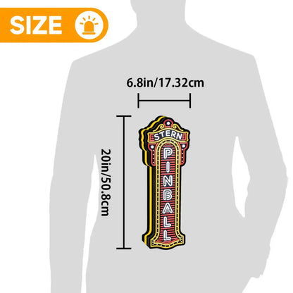 Stern Pinball Logo 3D Printed LED Lightbox Game Lightbox Logo 3D LED Light Box Retro Mega Drive Logo LED Lightbox Arcade Games Lightbox FYLZGO Signs