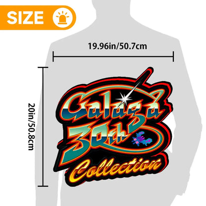 Galaxian Logo 3D Printed LED Lightbox for Gaming Room Decor, Galaga Classic Arcade Gaming Lightbox FYLZGO Signs