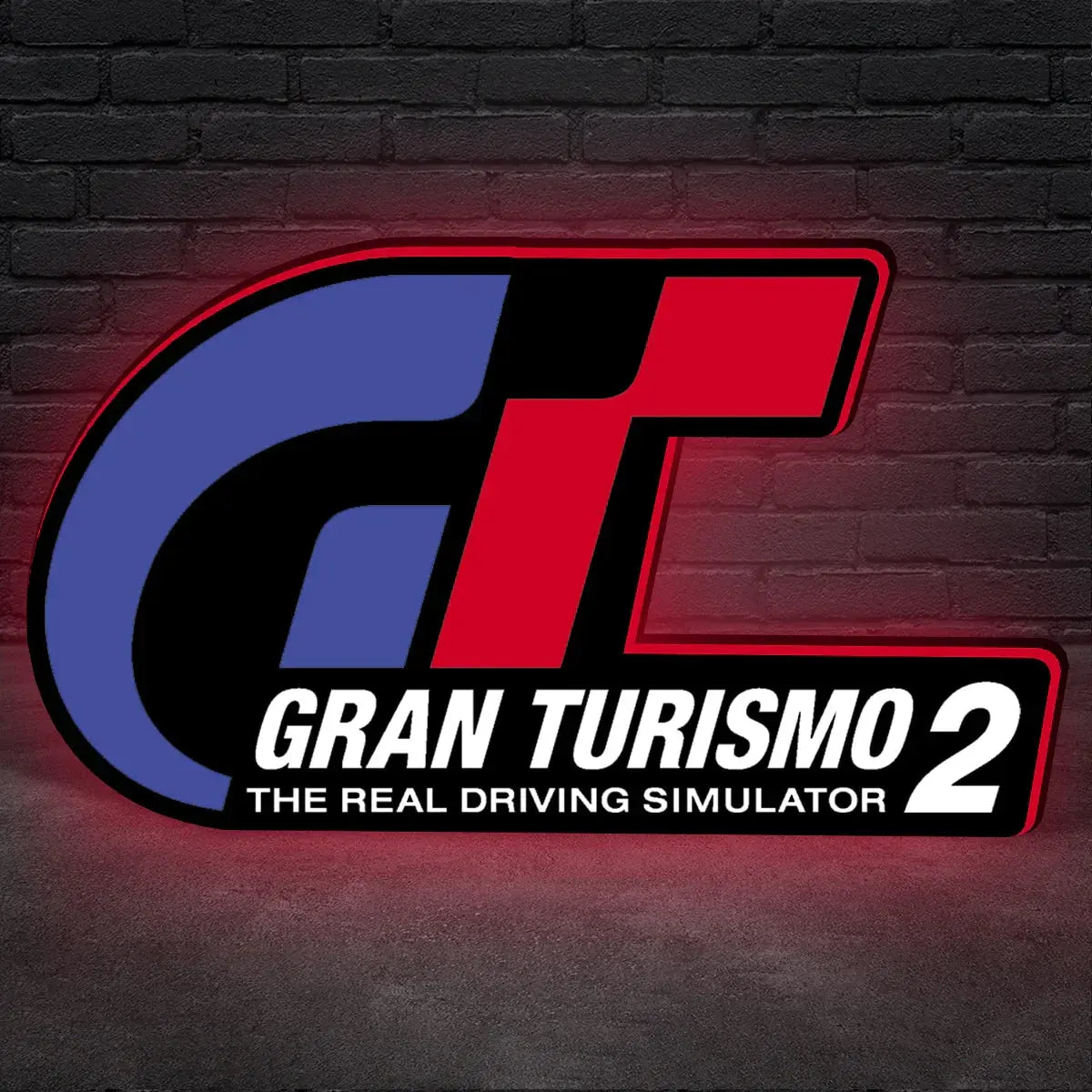 Gran Turismo 2 3D Printed LED Lightbox for Gaming Room Decor, Classic Arcade Gaming Lightbox FYLZGO Signs