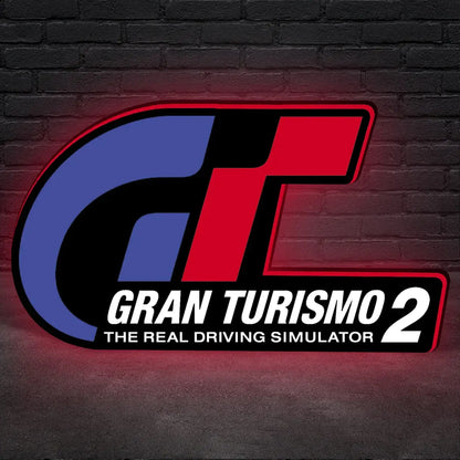 Gran Turismo 2 3D Printed LED Lightbox for Gaming Room Decor, Classic Arcade Gaming Lightbox FYLZGO Signs