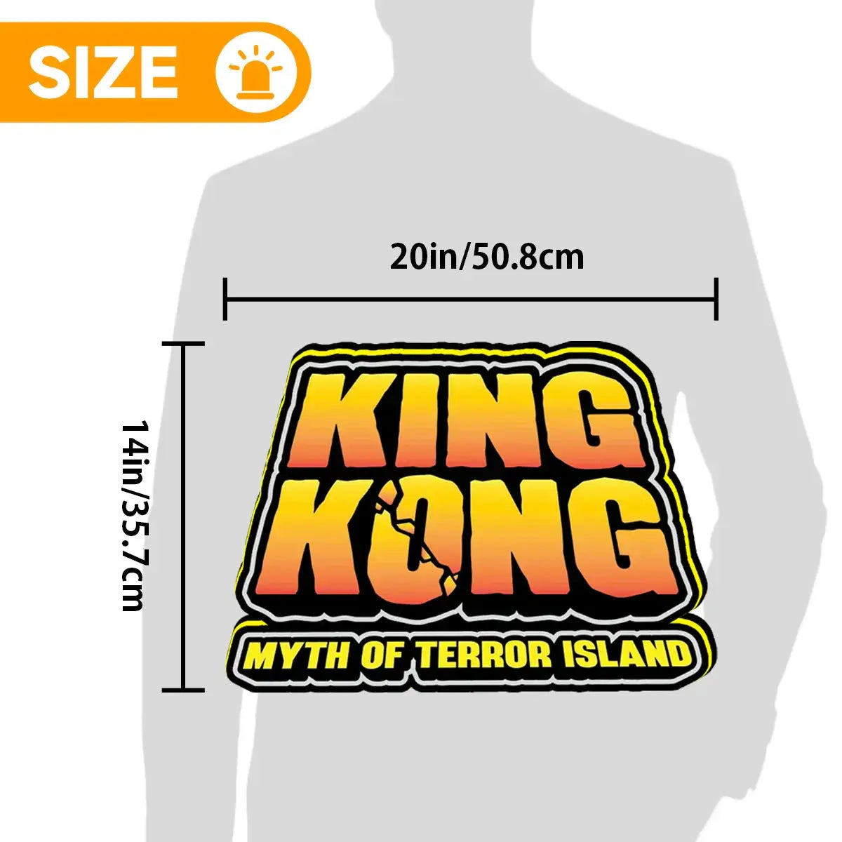 King Kong Logo LED Sign, 3D Printed, USB Powered & Full Dimmable FYLZGO Signs