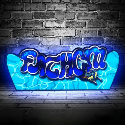 Fathom Revisited Pinball Topper Lightbox LED USB Dimmeable, Pinball Arcade Decor, Perfect for Game Room or Pinball Machine FYLZGO Signs