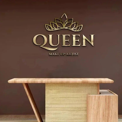 3D Acrylic Business Sign Custom Company Backdrop Decoration Wall Sign Beauty Salon Hair Studio Office Name Advertisement Signage FYLZGO Signs