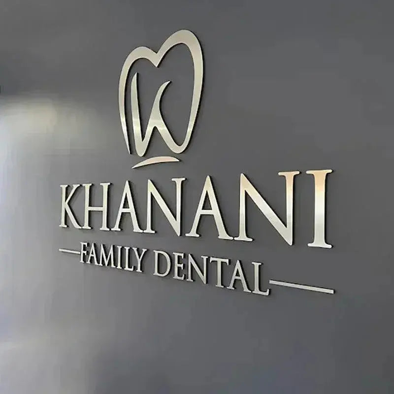 3D Acrylic Business Sign Custom Company Backdrop Decoration Wall Sign Beauty Salon Hair Studio Office Name Advertisement Signage FYLZGO Signs