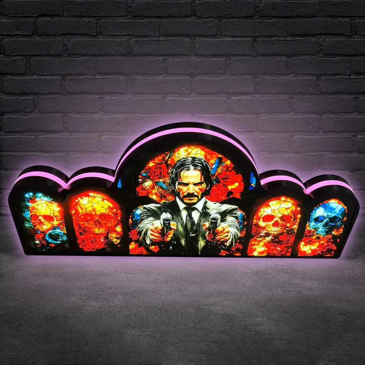 John Wick Pinball Topper, 3D Printed  LED Light Box Game Room Decor, For Stern Pinball Machine FYLZGO Signs