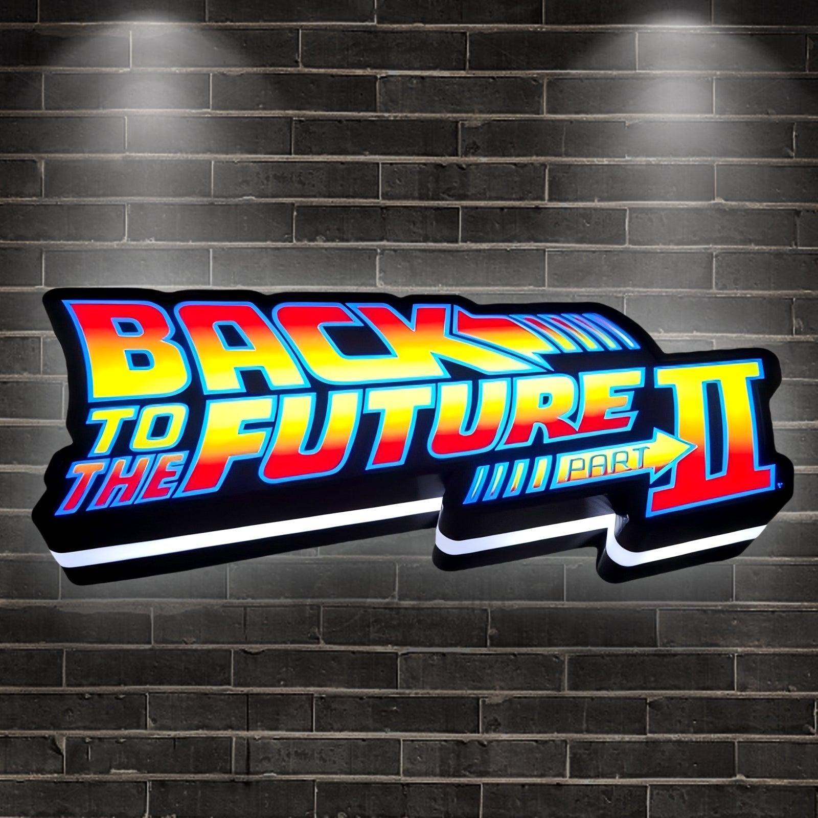 Back To The Future Logo LED Lightbox 3D Print Decortion Night Lights Illuminated Gaming Room FYLZGO Signs