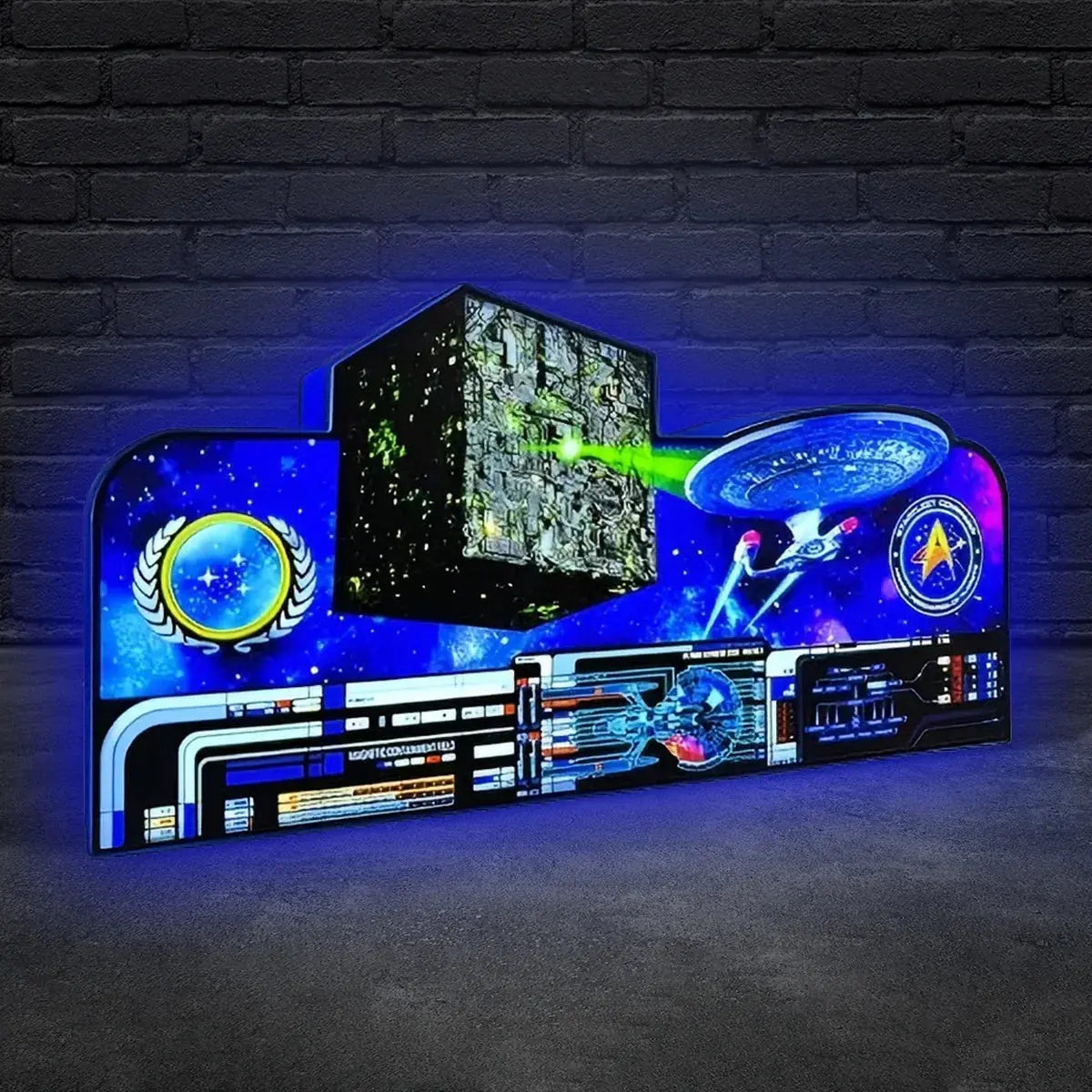 Star Trek Pinball Topper  Led Lightbox, USB plug Dimmer, Pinball Arcade Decor, Perfect for Game Room or Pinball Machine FYLZGO Signs