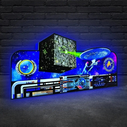 Star Trek Pinball Topper  Led Lightbox, USB plug Dimmer, Pinball Arcade Decor, Perfect for Game Room or Pinball Machine FYLZGO Signs